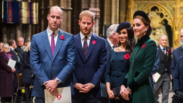 الأمير هاري والأمير ويليام وميغان ماركل وكيت ميدلتون