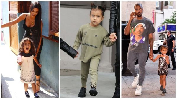 كانيه ويست وكيم كارداشيان ونورث