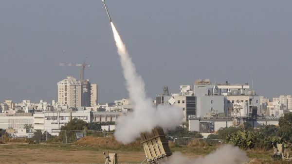 An Israeli missile is launched from the Iron Dome defence missile system, designed to intercept and destroy incoming short-range rockets and artillery shells, in the southern Israeli city of Ashdod on November 12, 2019. (AFP)