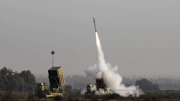 An Israeli missile launched from the Iron Dome defence missile system, designed to intercept and destroy incoming short-range rockets and artillery shells, is pictured in the southern Israeli city of Sderot on November 12, 2019. (AFP/ File Photo)