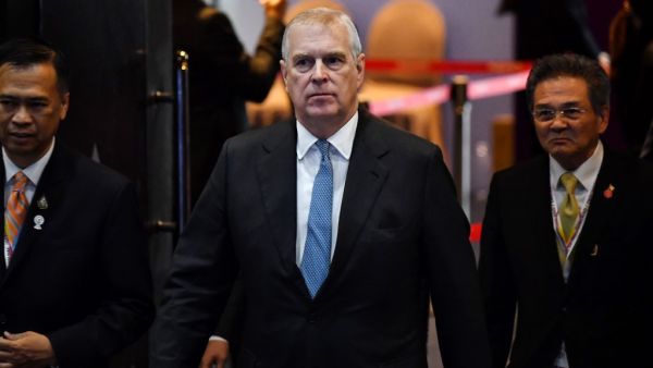 Britain's Prince Andrew, Duke of York arrives for the ASEAN Business and Investment Summit in Bangkok on November 3, 2019. (AFP/ File)