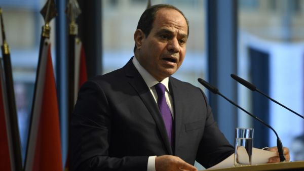 Egypt's President Abdel Fattah al-Sisi addresses participants of the "G20 Investment Summit - German Business and the CwA Countries 2019" on the sidelines of a Compact with Africa (CwA) in Berlin on November 19, 2019. John MACDOUGALL / POOL / AFP