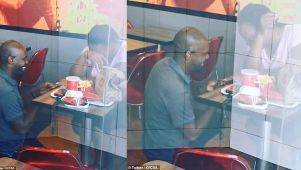 The footage shows Bhut’ Hector putting a ring on Nonhlanhla's finger as thrilled onlookers cheer and clap. (Twitter/KFCA)