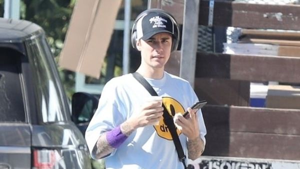 Bieber was spotted sharing a comforting hug with his bodyguard while out in LA on Thursday
