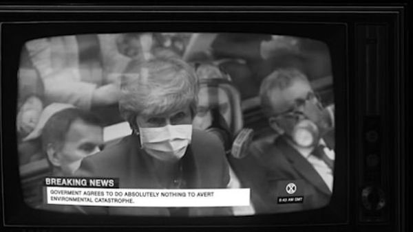 Extinction Rebellion is aiming to scoop the coveted Christmas number one slot with its debut song about climate change. It features a doctored video of former Prime Minister Theresa May addressing the commons with a 'breaking news' banner underneath with the words: 'Government agrees to do absolutely nothing to avert environmental catastrophe' (dailymail)