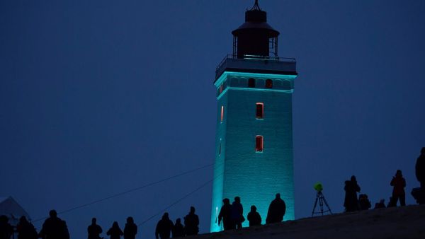 The Rubjerg Knude Lighthouse has now re-opened after the 120-year-old structure was moved 260ft away from the coastline. (AFP)