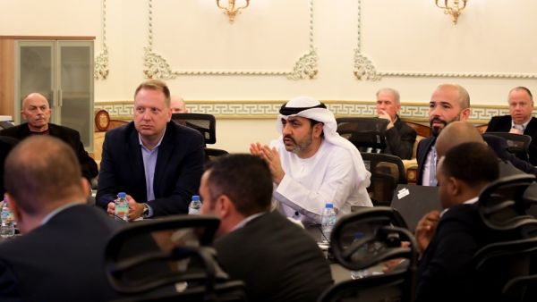 Clint Lamm, center right - Mohamed Nasser Al Otaiba Abu Dhabi Airports Welcomes Senior Delegation From U.S. Customs and Border Protection