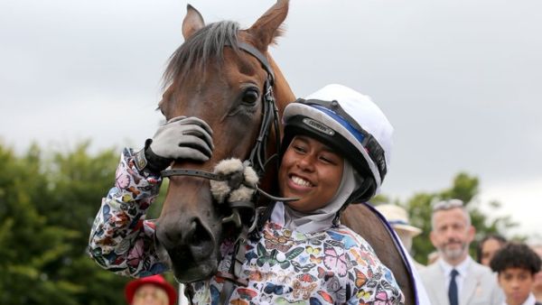 Khadijah is the first jockey to ever race in Britain wearing a hijab. (Twitter)