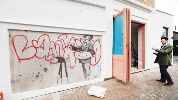 The Painter or Velazquez  by Banksy (Twitter)