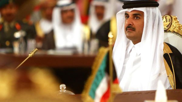 Qatar's Emir Sheikh Tamim bin Hamad Al-Thani looks on during the Gulf Cooperation Council summit in Doha on December 9, 2014 (AFP /Marwan Naamani)