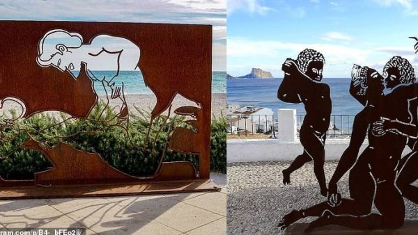 Holidaymaker Andy Mansell noted that some of the sculptures were 'obvious, others are indecipherable and a few are bordering on pornographic'. (Instagram)
