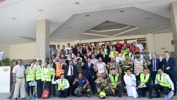 مركز ورزيدنس البستان يدرب موظفيه على مكافحة الحرائق  
