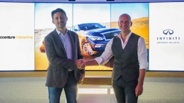 David Fregonas, Accenture Interactive lead in the Middle East and Karsten Jankowski, General Manager of Marketing and PR for INFINITI Middle East