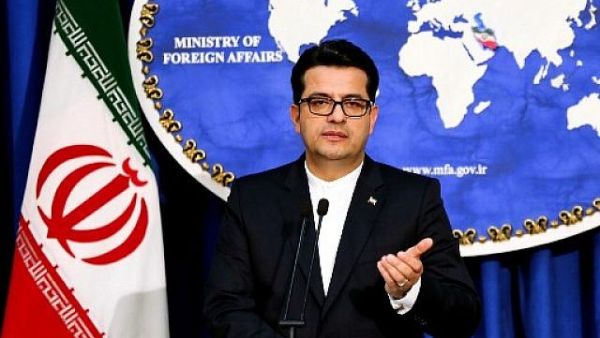 Abbas Mousavi, spokesman for Iran's Foreign Ministry, gives a press conference in the capital Tehran on May 28, 2019. (Atta Kenare/AFP)