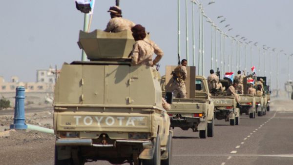 A reinforcement convoy of Yemen's Security Belt Force dominated by members of the the Southern Transitional Council (STC) seeking independence for southern Yemen, heads from the southern city of Aden to Abyan province on November 26, 2019 (AFP/ File Photo) A reinforcement convoy of Yemen's Security Belt Force dominated by members of the the Southern Transitional Council (STC) seeking independence for southern Yemen, heads from the southern city of Aden to Abyan province on November 26, 2019 (AFP/ File Photo)