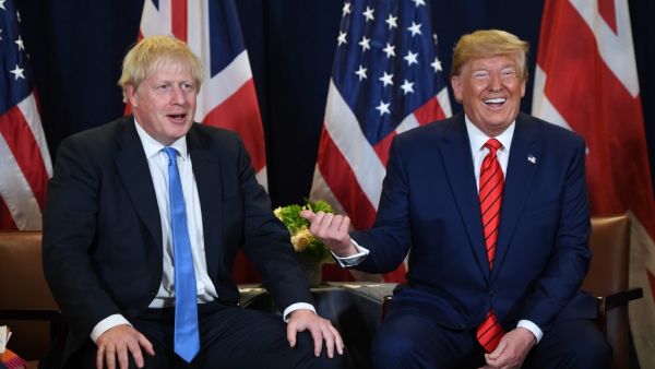 President Donald Trump and British Prime Minister Boris Johnson (AFP)