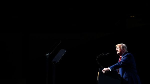 US President Donald Trump speaks during the Turning Point USA Student Action Summit at the Palm Beach County Convention Center in West Palm Beach, Florida on December 21, 2019. Nicholas Kamm / AFP