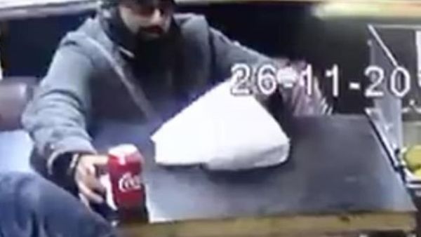London Bridge terrorist Usman Khan pictured buying food from a takeaway restaurant days before carrying out his attack which left two dead. (Mirrirpix)