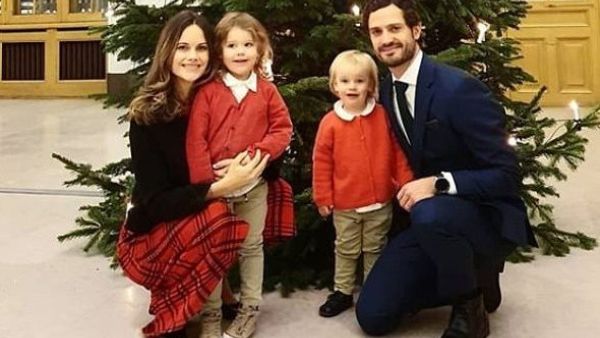 Prince Carl Philip, 40, and Princess Sofia of Sweden, 35, posed with their young children Alexander, 3, and Gabriel, 2, in the adorable family snap  (Instagram)