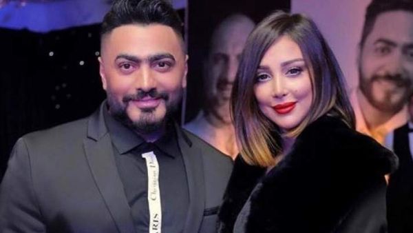 تامر حسني وزوجته بسمة بوسيل