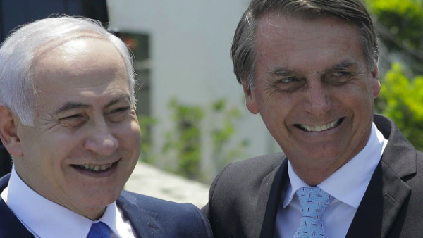 Netanyahu (L) Bolsonaro (AFP)