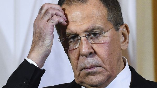 Russian Foreign Minister Sergey Lavrov attends a joint press conference with his Sri Lankan counterpart Dinesh Gunawardena (not pictured) in Colombo on January 14, 2020. Ishara S. KODIKARA / AFP
