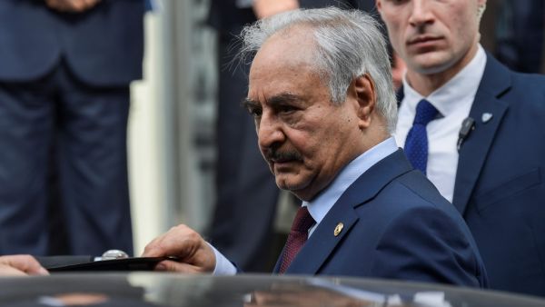 Libyan strongman Khalifa Haftar leaves after talks with Greek Foreign Minister in Athens, on January 17, 2020, days ahead of a peace conference in Berlin.(AFP/ File Photo)