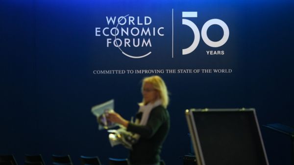 A staff member prepares translators in the Congress center ahead of the annual meeting of the World Economic Forum (WEF) on January 20, 2020 in Davos. Fabrice COFFRINI / AFP