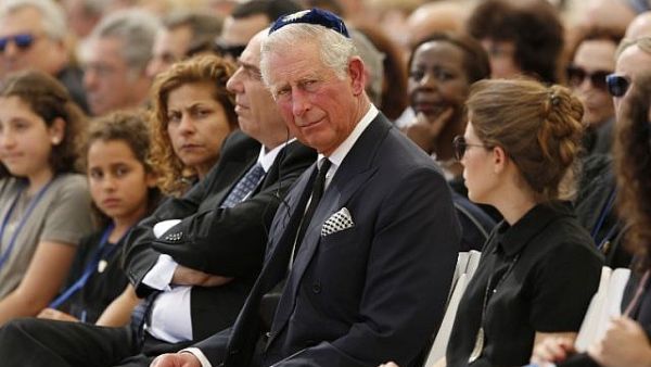 Britain's Prince Charles attends the funeral of former Israeli president and prime minister Shimon Peres at the Mount Herzl national cemetery in Jerusalem on September 30, 2016. (AFP Photo/Pool/Abir Sultan)