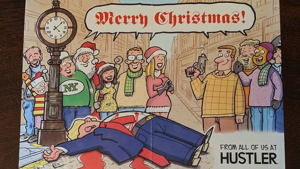 The card was a reference to Trump's comment during the 2016 presidential campaign, when he bragged: 'I could stand in the middle of Fifth Avenue and shoot somebody and I wouldn't lose any voters, OK?' (Dailymail)