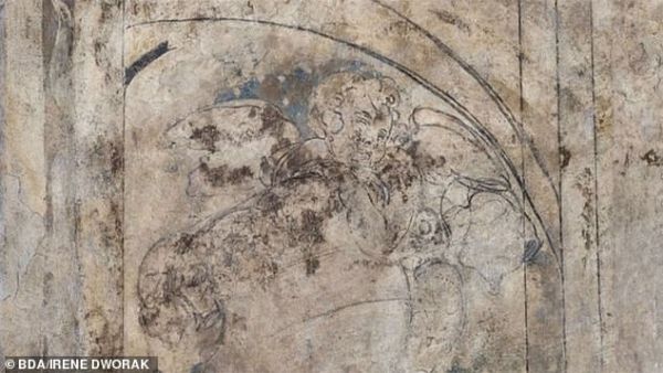 The painting (pictured above) was discovered at St Stephen's Cathedral in Vienna, Austria. (BDA/IRENE DWORAK)