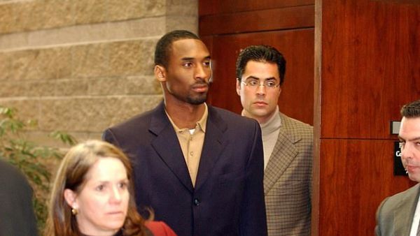 Bryant (seen above in Eagle County Justice Center in Eagle, Colorado, in January 2004) was arrested and charged with sexual assault and false imprisonment after a 19-year-old woman alleged he raped her in a local hotel room. (AFP/ File Photo)