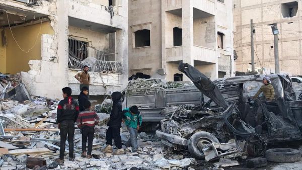More than 1 million Syrians have moved near the Turkish border due to intense attacks over the last year. (AFP)