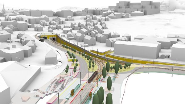Bergen Light Rail Norway – Track Section and Templates in OpenRoads Designer.   