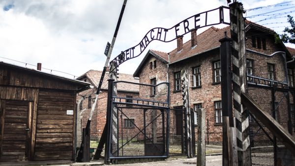 Holocaust Memorial Museum. The main gate of the concentration camp Auschwitz with the inscription work makes you free. (Shutterstock/ File Photo)