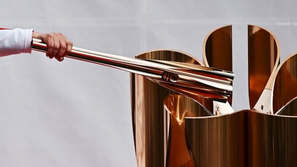 جانب من الاستعدادات لحمل الشعلة الأولمبية في طوكيو استعداداً لأولمبياد طوكيو 2020