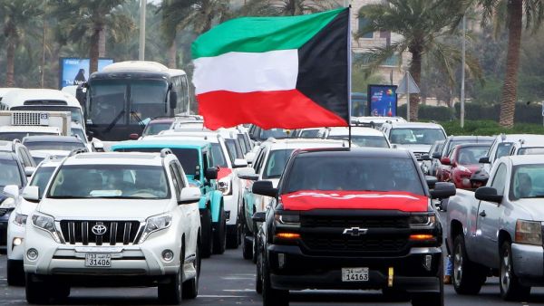 Kuwaitis celebrate the country's 59th Independence Day and the 29th anniversary of the end of the Gulf war with the liberation of Kuwait from Iraqi occupation, in Kuwait City on February 25, 2020. AFP