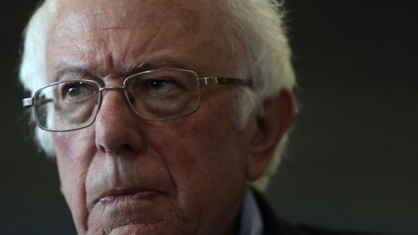 Democratic presidential candidate Sen. Bernie Sanders (I-VT) pauses as he speaks during a Get Out the Early Vote Rally at Desert Pines High School February 15, 2020 in Las Vegas, Nevada. Sen. Sanders continues to campaign for the upcoming Nevada Democratic presidential caucus. Alex Wong/Getty Images/AFP ALEX WONG / GETTY IMAGES NORTH AMERICA / AFP
