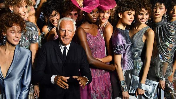 Italian designer Giorgio Armani (pictured presenting his SS19 collection) has cancelled his Milan fashion show after the new Covid-19 coronavirus killed three people near the city and sparked a lockdown in 12 towns. (AFP)