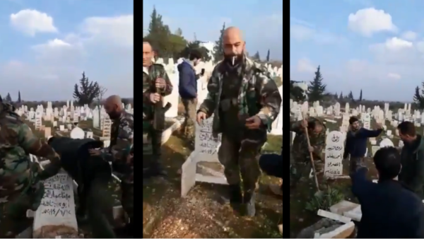 Outrageous Video Shows Assad Forces Destroying Tombs in Idlib Amid Online Shock