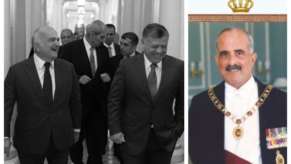 العاهل الأردني عبدالله الثاني مع أعمامه الحسن ومحمد