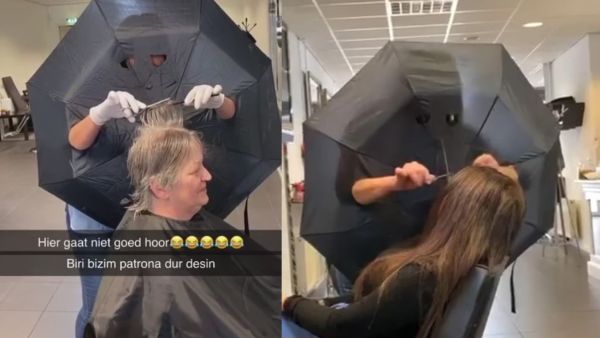 The Dutch stylist who works at Bella Rosa salon in Oss, north of Eindhoven, Holland. (Facebook/ Bella Rosa)