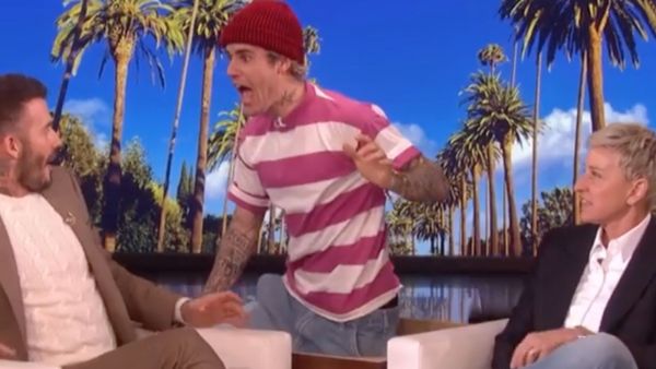 Justin Bieber made David Beckham jump out of his skin