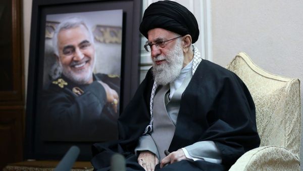 Iran's Supreme Leader Ayatollah Ali Khamenei visits the family of slain General Qasem Soleimani on January 3, 2019. Photo: AFP