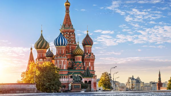 St. Basil's Cathedral on Red Square in Moscow and nobody around one autumn morning. (Shutterstock/ File Photo)