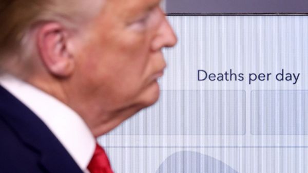 U.S. President Donald Trump participates in the daily coronavirus task force briefing in the Brady Briefing room at the White House on March 31, 2020 in Washington, DC.  AFP