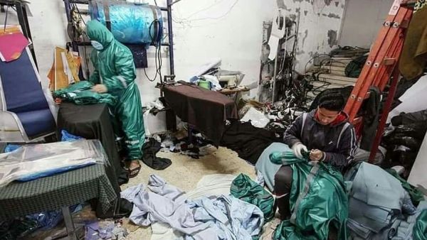 Palestinian tailors in the Gaza strip  (Twitter/M.Ajjour)