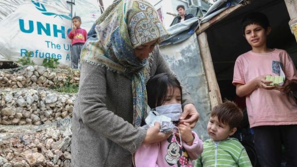Migrant camp near Athens (Twitter)