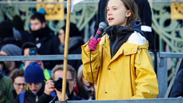 Greta Thunberg at the "Fridays For Future" event in Turin. Turin, Italy - December 2019. (Shutterstock/ File Photo)