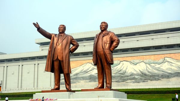 Mansudae Monument at June 11, 2014 in Pyongyang, North Korea (Shutterstock)